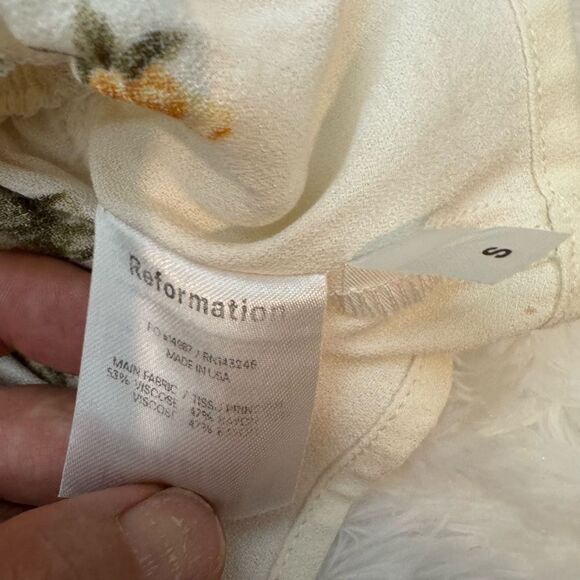 Reformation Plath in Constance Cream Floral Blouse Size S - Picture 4 of 14